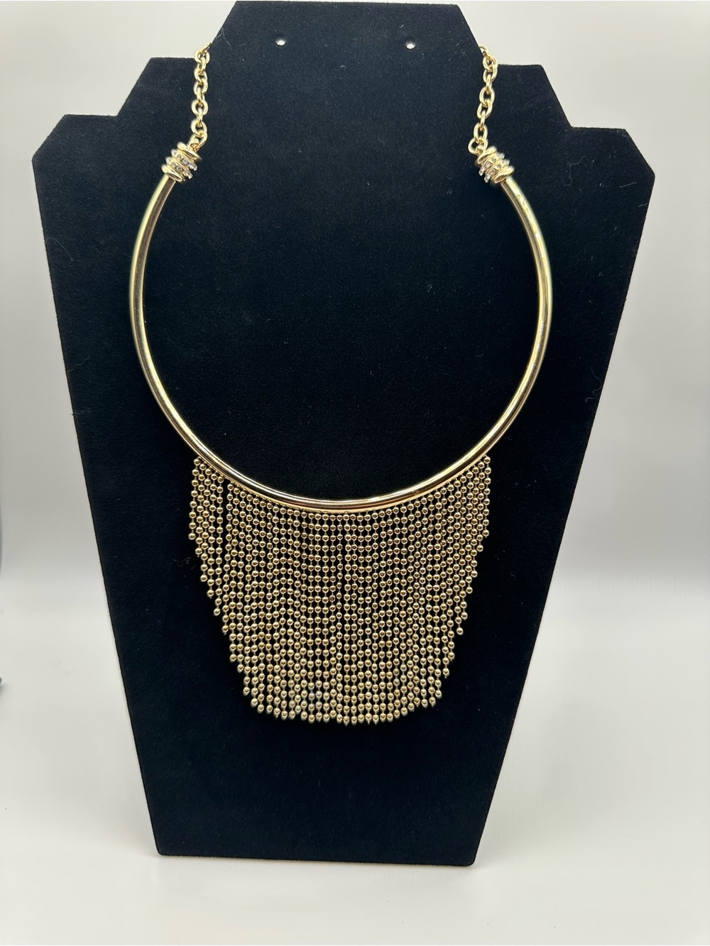 Gold Fringe Collar Necklace - Women Jewelry